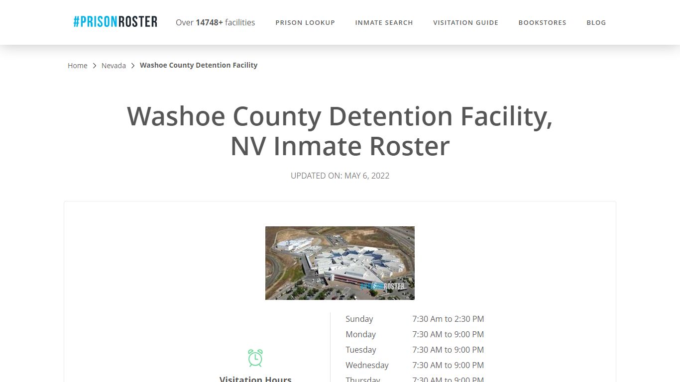Washoe County Detention Facility, NV Inmate Roster